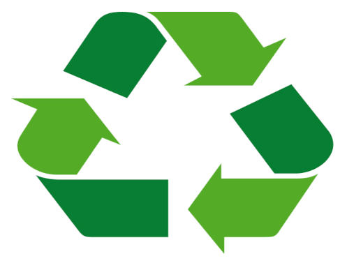 The circular triangle recycling logo